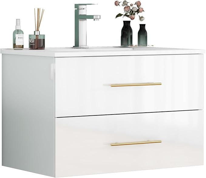 32" Wall Mounted Bathroom Vanity - Image 7