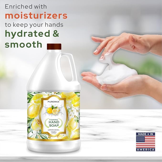 Foaming Hand Soap Refills | Lemon Basil | All-Natural | Gentle, Moisturizing | - Image 3