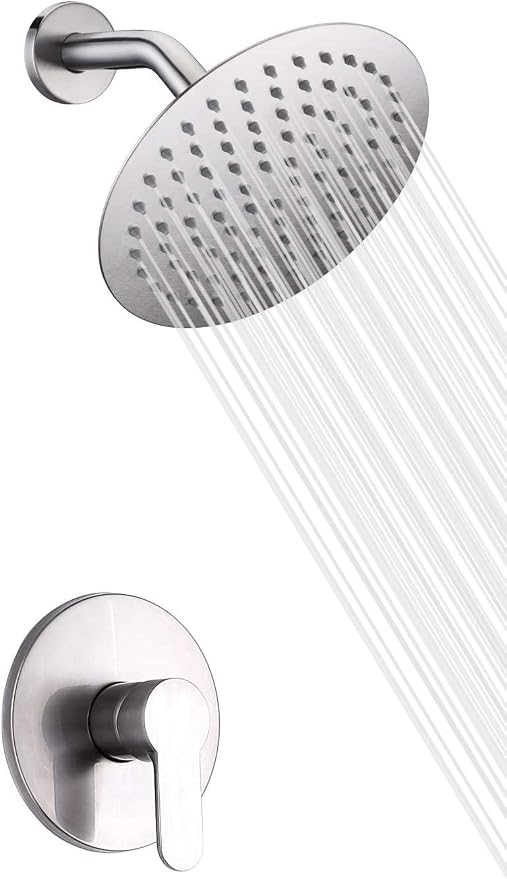 sumerain Shower Faucet Brushed Nickel, Single Handle Solid Brass Rough-in Valve by SUMERAINFAUCETS