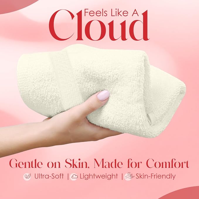 RIVERSIDE 12 Pack Premium 100% Cotton Face Washcloths, 550 GSM, 12 x 12 Inches - Image 4