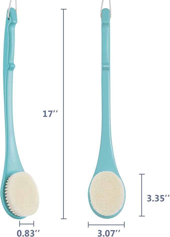 Body Back Scrubber – 17'' Long Handle Shower Brush, Durable Exfoliator - Image 5
