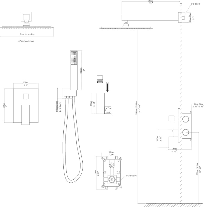 Gold Shower Faucet - Image 4