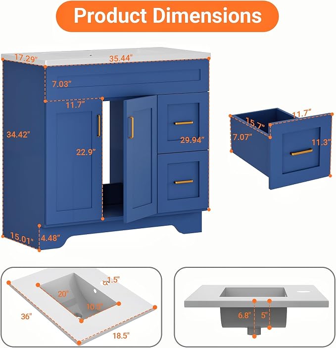 36-Inch Bathroom Vanity - Image 2