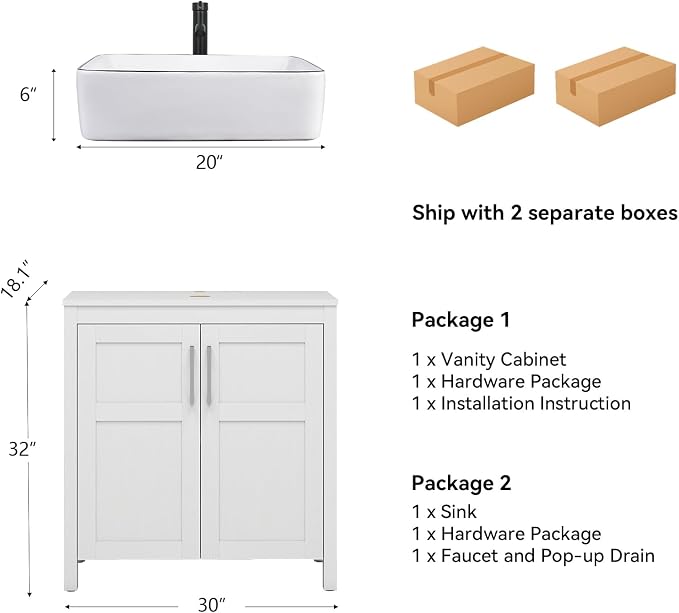 YOURLITE 30" Bathroom Vanity - Image 3