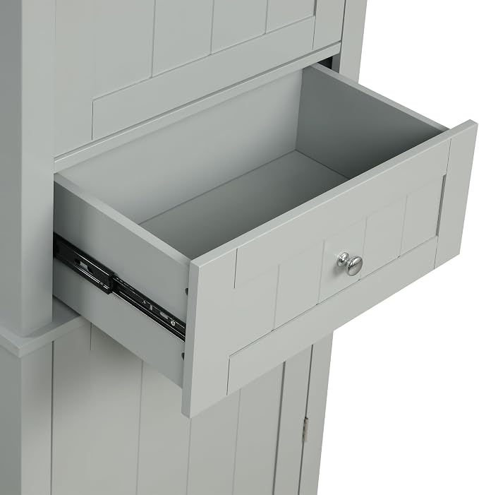 GERRIT 67.3" Tall Linen Cabinet, Modern Freestanding - Image 6