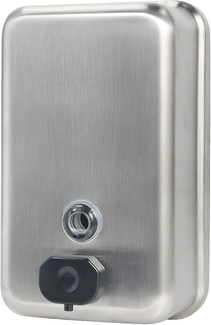 Heavy Duty Stainless Steel Wall Mount Soap Dispenser, 1100ml/37oz, by Stardrix