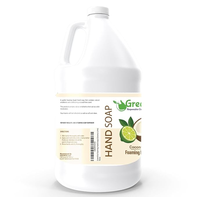 GreenFist Foaming Hand Soap Refills Coconut Lime Scent Jug Foam Refill Made in - Image 5