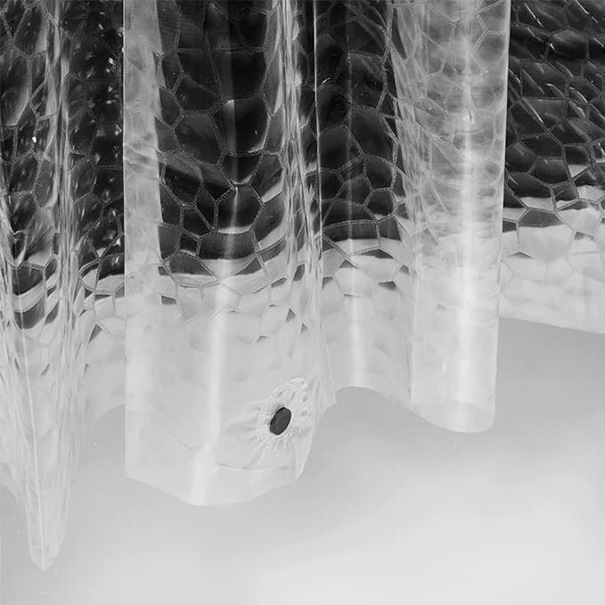Ga-Geetopia Thin 3D EVA Shower Curtain Liner Water Cube, 72x72 Premium Light by Ga-Geetopia