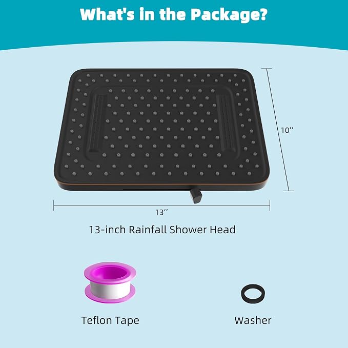 Hibbent 5 Spray Modes Shower Head, Large Rainfall Showerhead, High Flow - Image 8