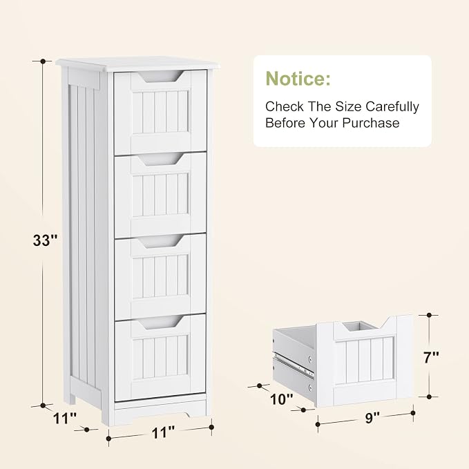 Gizoon 33'' Bathroom Storage Cabinet Freestanding - Image 3