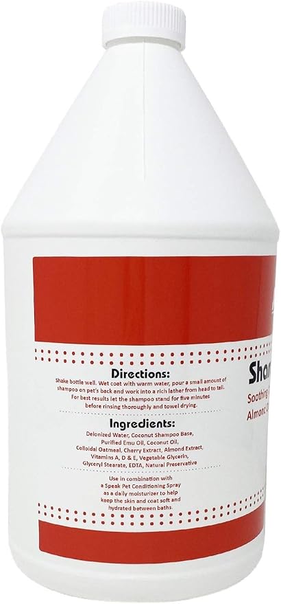 Natural Dog Shampoo with Pump, Soothing Cherry Almond Oatmeal, 1 Gallon - Image 2