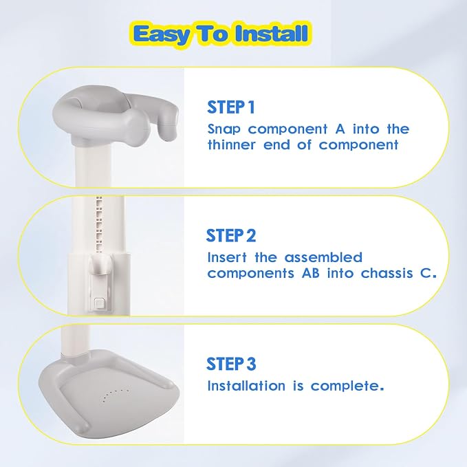 FAHKNS Baby Shower Stand Adjustable 9 Level Position Bath Shower Standing - Image 7