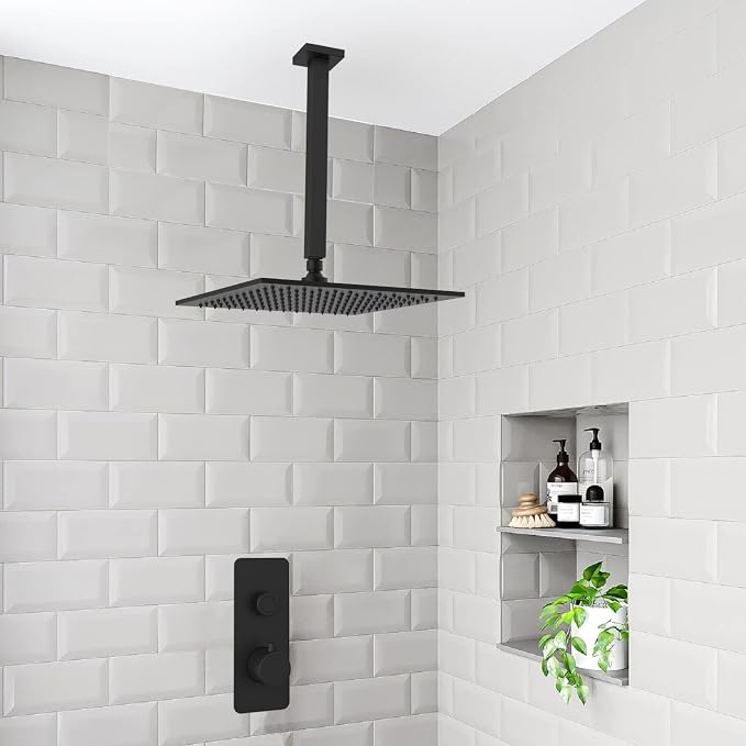 Aquaiaw Shower Arm and Anti-Scratch O-Ring Flange, Solid Brass, Both Soldered - Image 2