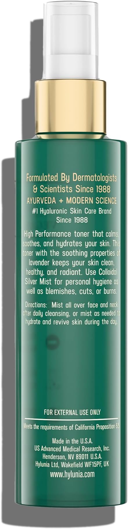 Hylunia Colloidal Silver Mist Toner 5.1 fl. oz. – Hydrating Versatile Toner - Image 2