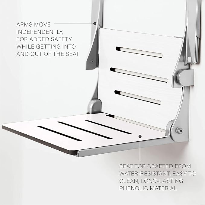 Seachrome Silhouette Comfort Folding Shower Bench Seat - Image 6