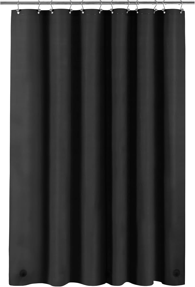 Barossa Design Black Long Shower Curtain Liner 78" Height - Image 7