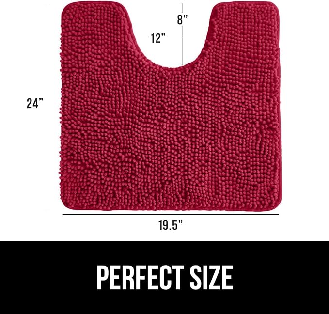 GORILLA GRIP Plush Absorbent Shaggy Chenille Bath Rug Mat - Image 2