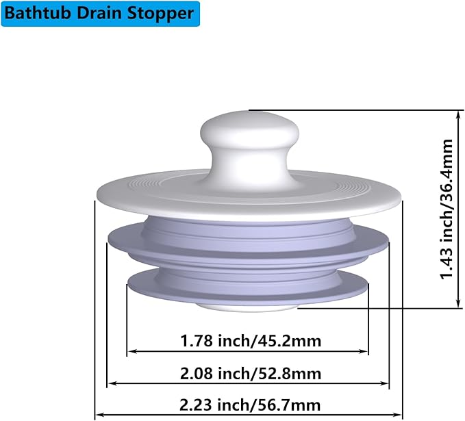 Bathtub Drain Stopper, Drain Plug, Silicone Stopper - Image 4