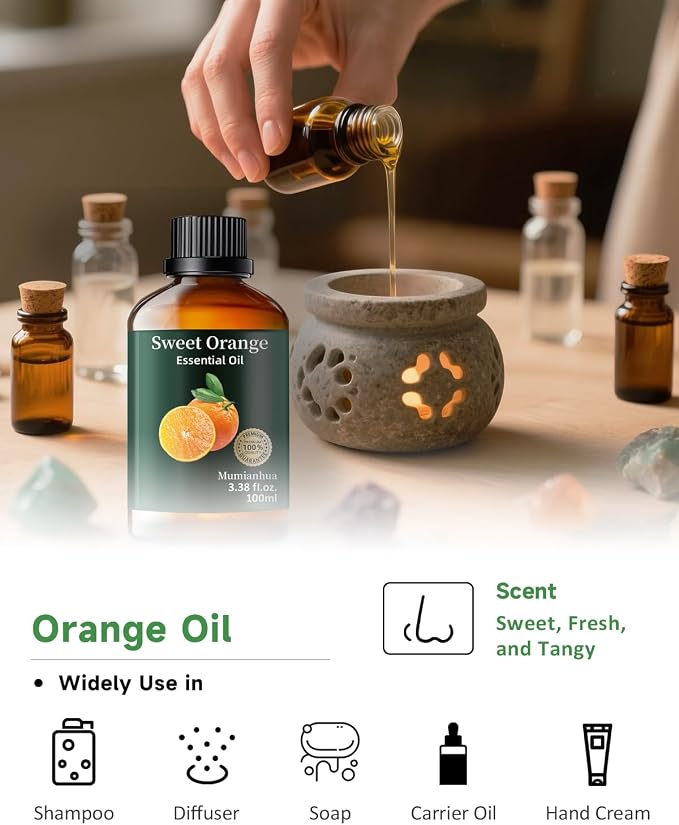 Orange Essential Oil Pure, Mumianhua Natural Sweet Orange Oil - Image 5