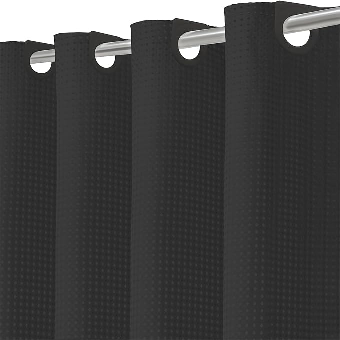 Inhousolu No Hook Waffle Weave Shower Curtain by INHOUSOLUHOMEDECOR