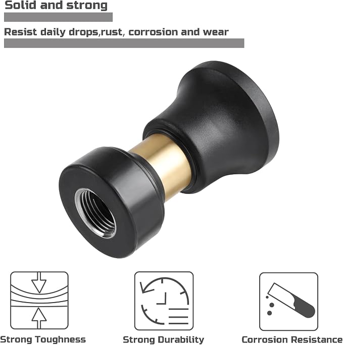 Hose Nozzle, Lichamp 2 Pack Heavy Duty Brass Fireman Style High Power Leak - Image 3
