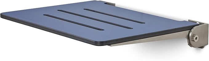 18 inch Silhouette Slimline Folding Wall Mount Shower Bench Seat - Image 3