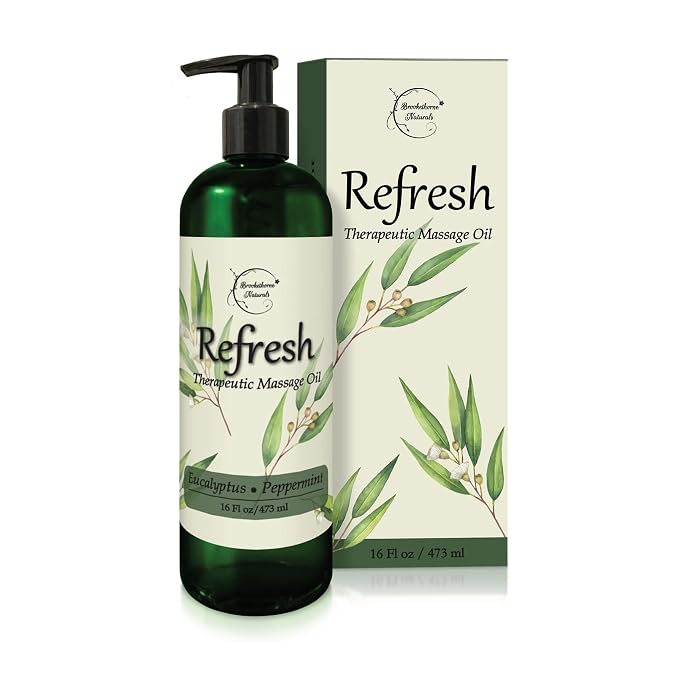 Refresh Massage Oil for Massage Therapy by BrookethorneNaturals