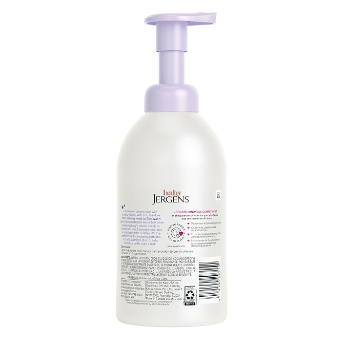 Jergens Baby Calming Head to Toe Foaming Wash, Baby Shampoo and Body Wash - Image 2