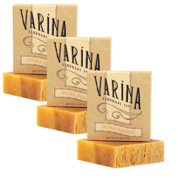 Organic Orange Hibiscus Bar Soap by VarinaHandmadeSoap