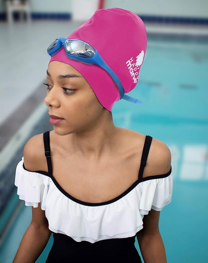 Large Extra Large XL Silicone Swim Cap - Image 6