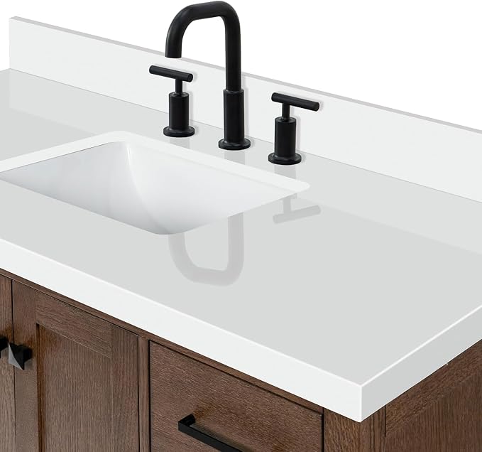 ARIEL Cambridge 55 Inch Single Rectangle Sink Bathroom Vanity - Image 12