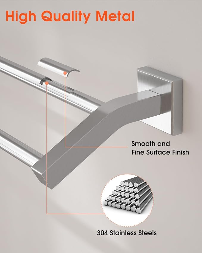 Alise Bath Double Towel Bars Towel Racks - Image 6