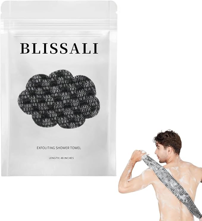 Blissal Exfoliating Shower Towel 47", Premium Scrub Wash Cloth by Unknown