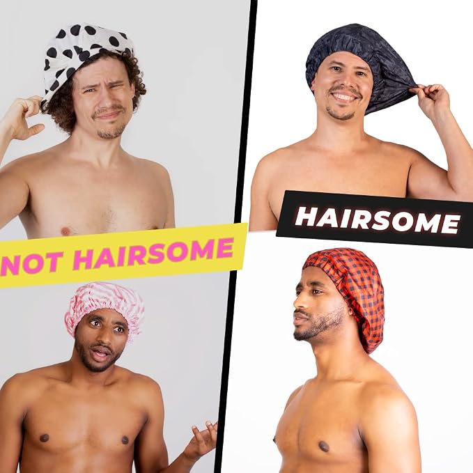 Men Shower Cap For dreadlocks, curly Hair. Waterproof, Large shower cap for - Image 8
