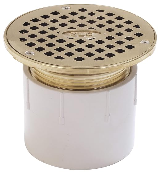 Zurn FD2210-PV4 4-inch Round PVC Adjustable Nickel Top Floor Drain by Zurn