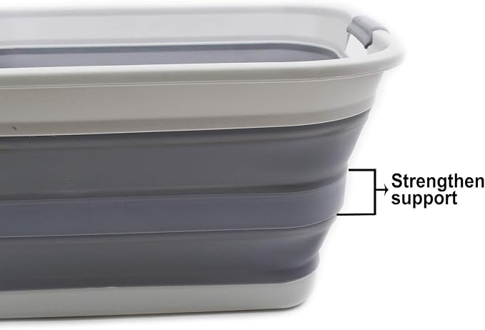 SAMMART 42L Collapsible Plastic Laundry Basket-Foldable Pop Up Storage - Image 5