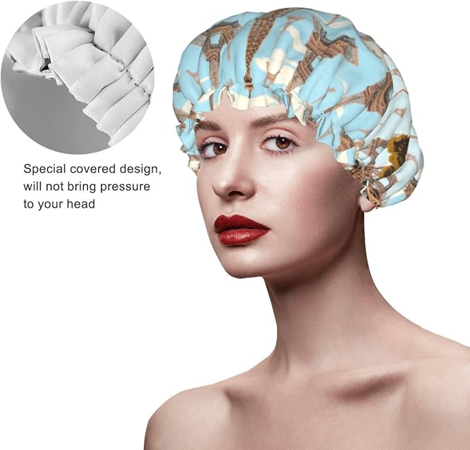 Double Layers Waterproof Shower Cap - Image 4