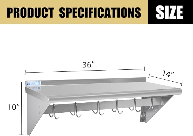 Hally Stainless Steel Shelf - Image 3