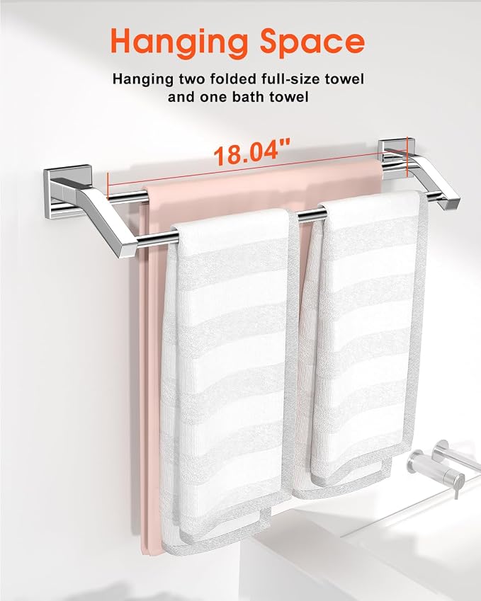 Alise Bath Double Towel Bars Towel Racks - Image 6