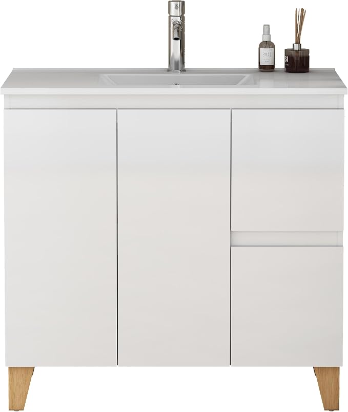 36-Inch Bathroom Vanity with Ceramic Sink Combo, Freestanding Modern Bathroom - Image 8