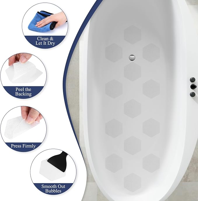 28 PCS Shower Floor Non Slip Stickers - Image 5