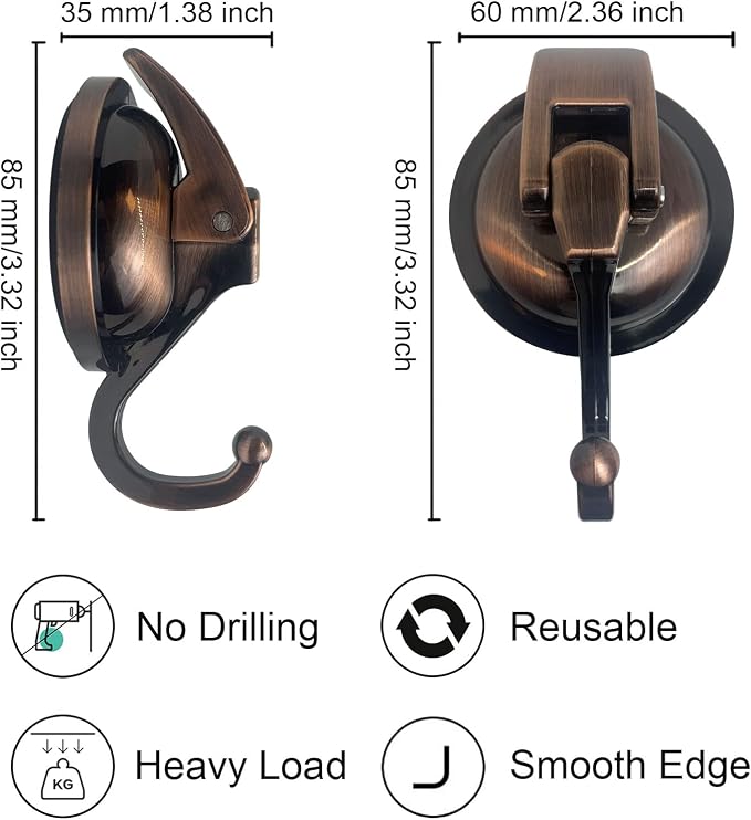 Heavy Duty Vacuum Suction Shower Hooks - Image 5