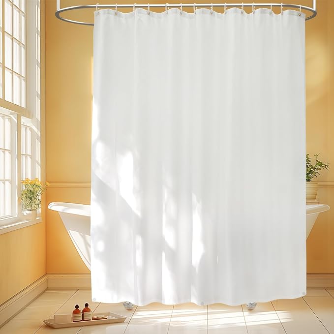 Waterproof Fabric Shower Curtain Liner 84'' Wide by Seenus