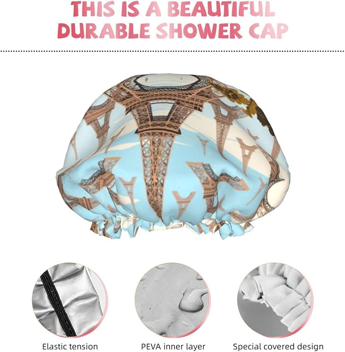 Double Layers Waterproof Shower Cap - Image 5
