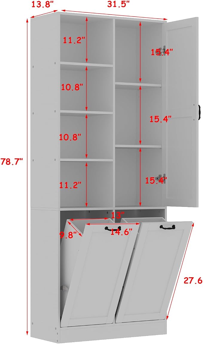 ECACAD Tall Bathroom Storage Cabinet - Image 2