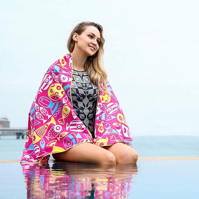 4Monster Microfiber Beach Towel Quick Dry, Super Absorbent Lightweight Travel - Image 5