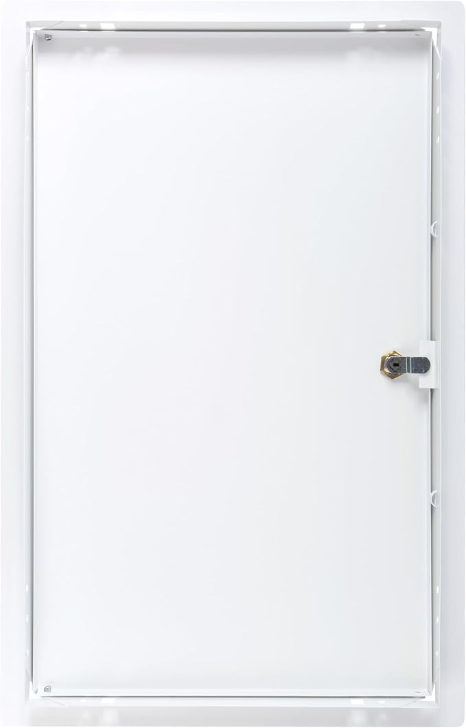 12" x 20" Lockable White Metal Access Panel. Service Shaft Door Panel - Image 8