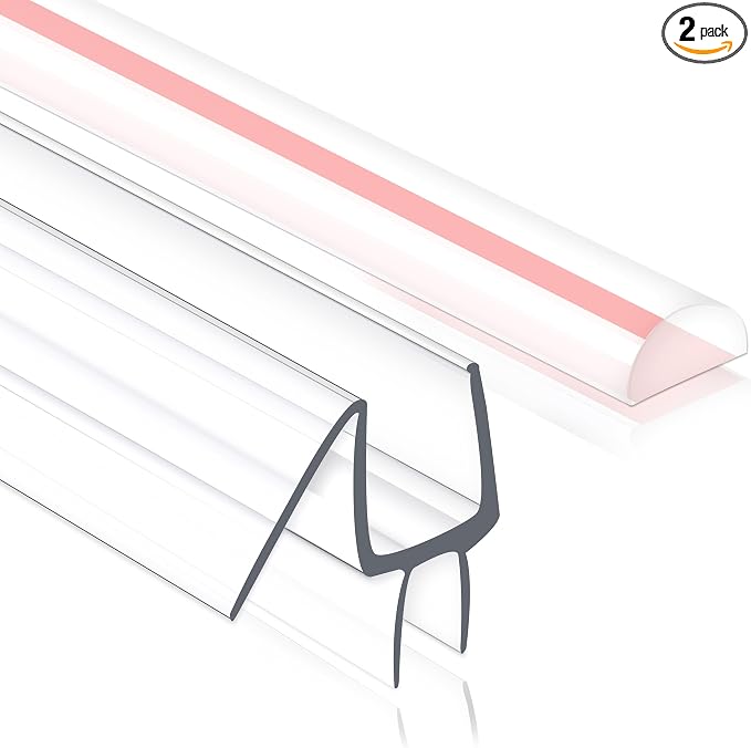 Frameless Shower Door Seal Strip 2 Pack x 39 Inch MD Glass Shower Door Bottom by Unknown