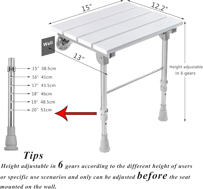 Folding Shower Seat Wall Mounted - Image 6