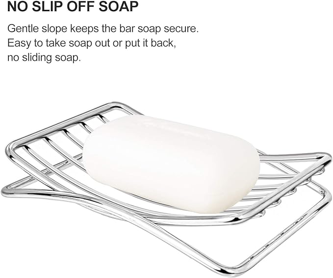 Soap Dish Stainless Steel Bar Soap Holder - Image 3